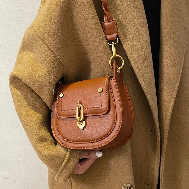 Retro Saddle Bag Crossbody Handbag for Women