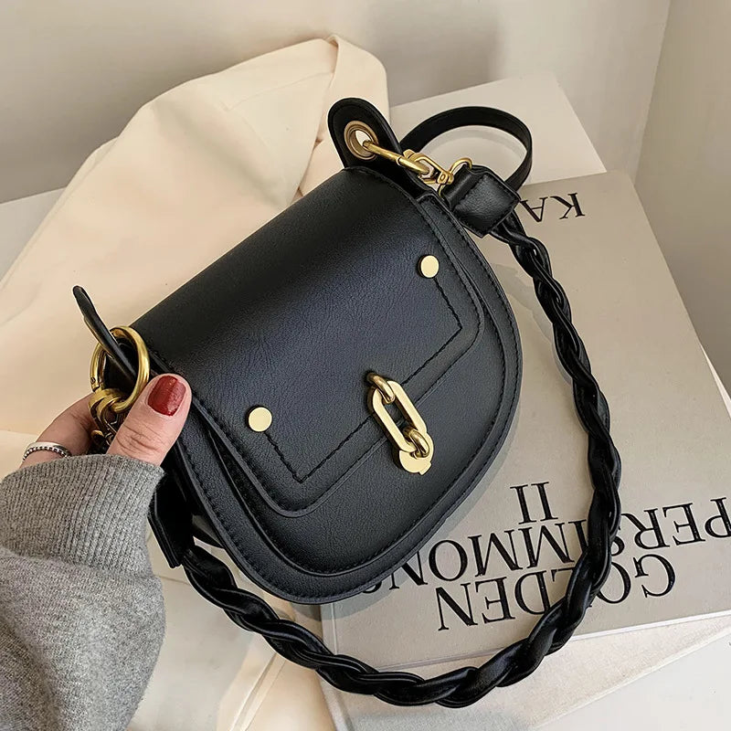 Retro Saddle Bag Crossbody Handbag for Women
