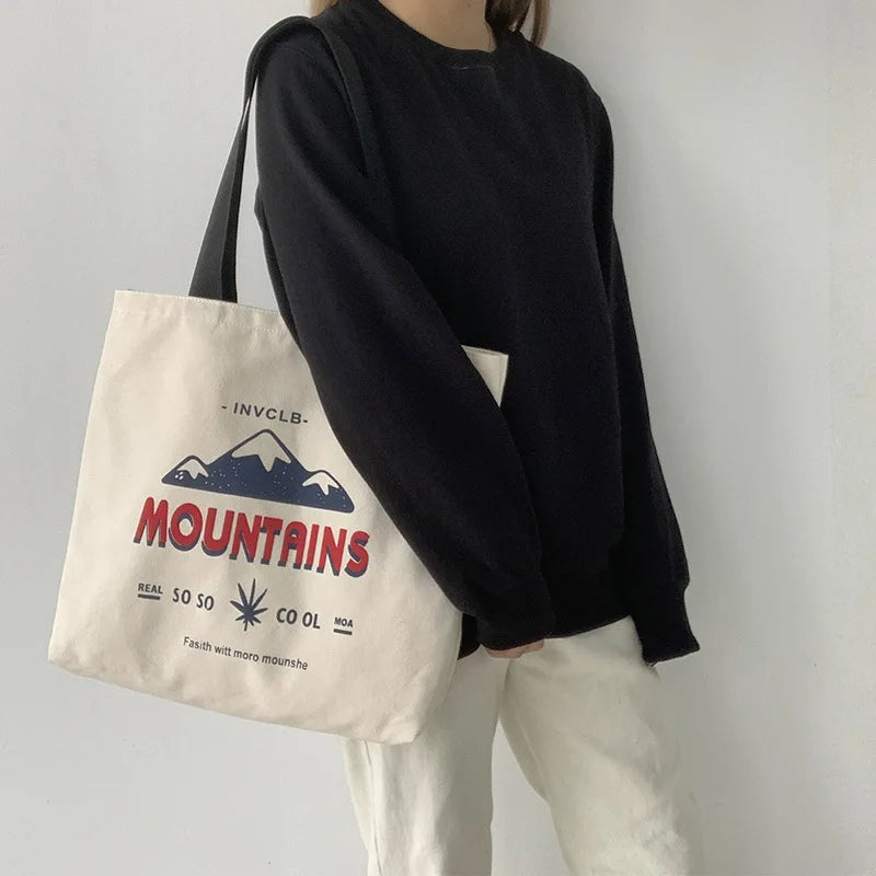 Women's Canvas Shoulder Bag Large Capacity Schoolbag