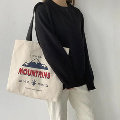 Women's Canvas Shoulder Bag Large Capacity Schoolbag