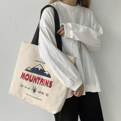 Women's Canvas Shoulder Bag Large Capacity Schoolbag