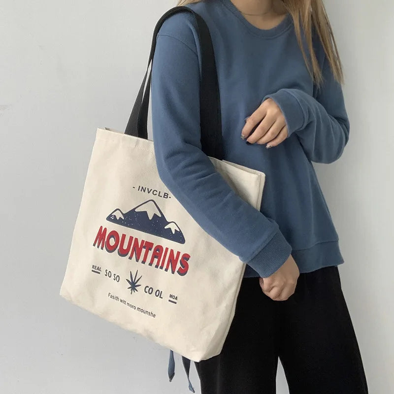 Women's Canvas Shoulder Bag Large Capacity Schoolbag