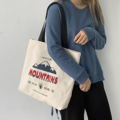 Women's Canvas Shoulder Bag Large Capacity Schoolbag