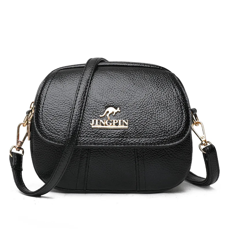 Soft Leather Ladies Shoulder Bag Large Capacity Handbag