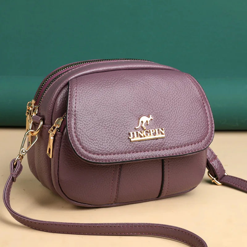 Soft Leather Ladies Shoulder Bag Large Capacity Handbag
