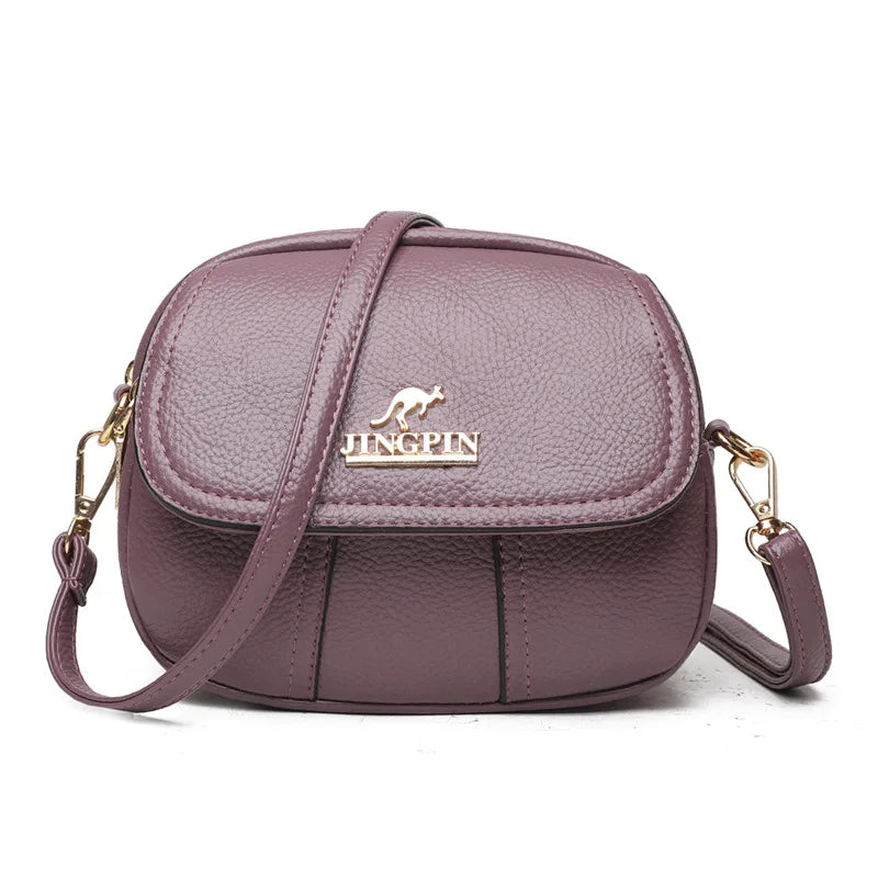 Soft Leather Ladies Shoulder Bag Large Capacity Handbag