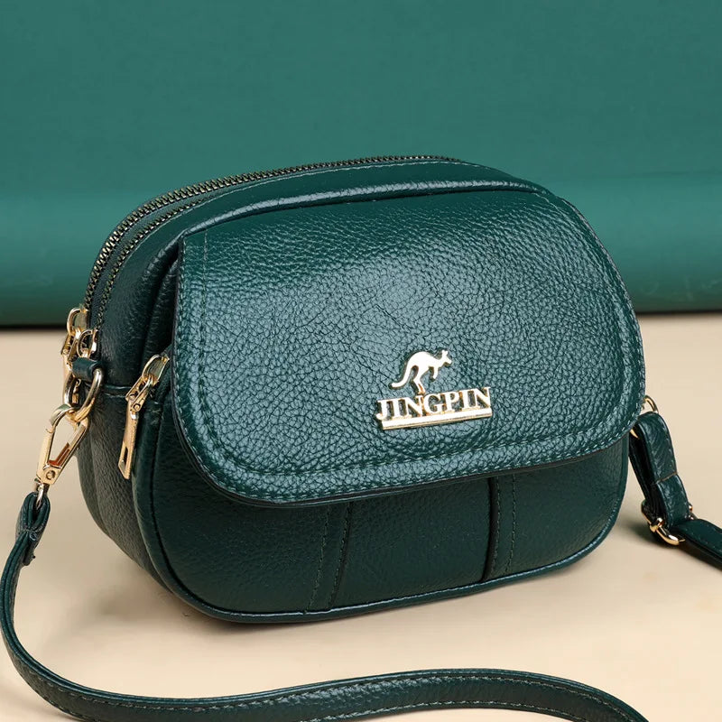 Soft Leather Ladies Shoulder Bag Large Capacity Handbag
