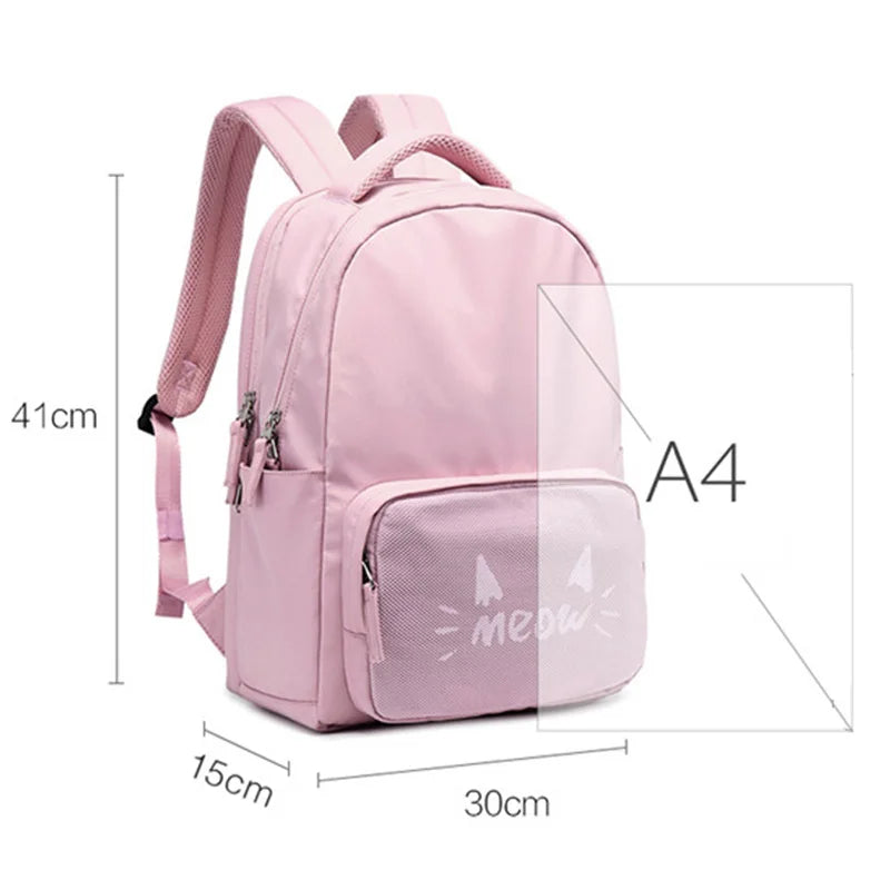 Waterproof Cat Backpack Women Casual Travel Laptop Bagpack