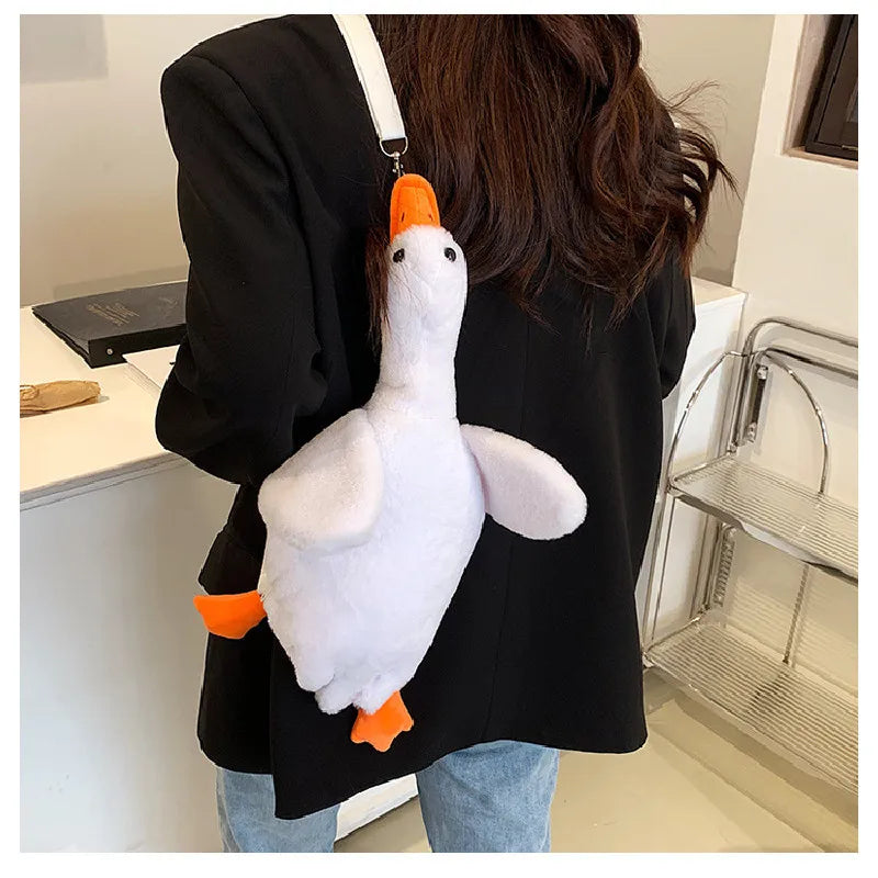 Duck Cross-body Phone Doll Bag Women Funny Plush Shoulder Girl Mobile Cartoon