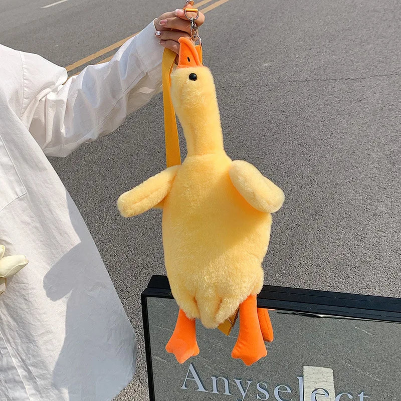 Duck Cross-body Phone Doll Bag Women Funny Plush Shoulder Girl Mobile Cartoon