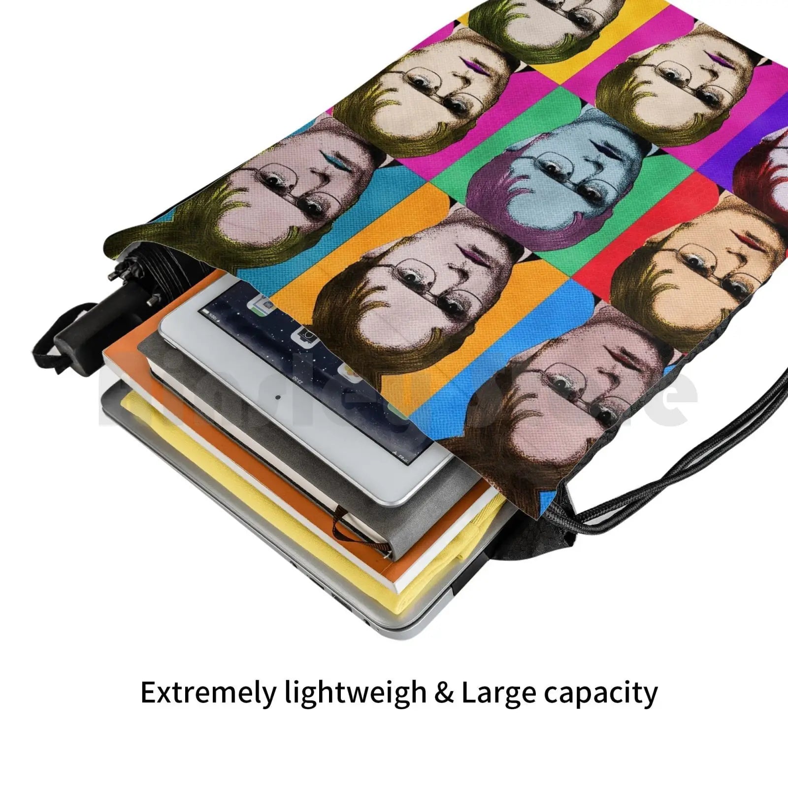 Dwight Schrute Diptych Backpack Drawstring Bags Gym Bag Waterproof