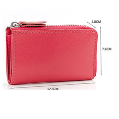 Leather Key Organizer Women Car Keys Holder Bag Female Zipper Key Wallet