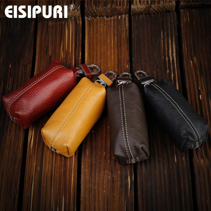 Leather Key Case Pouch Women Men Key Holder Keys Organizer