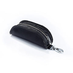 Men Key Bag Cow Leather Key Auto Key Case Bag Pouch Zipper Keychain