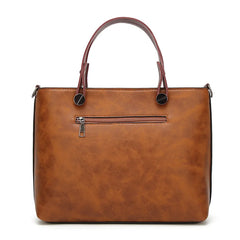 Vintage Leather Shoulder Bag Large Capacity Handbag