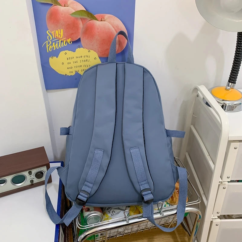 Waterproof Nylon Travel Backpack for Girls Students Schoolbag