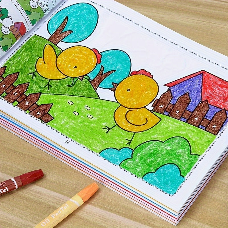 Kids Coloring Book with Guides Educational Drawing Activity Book