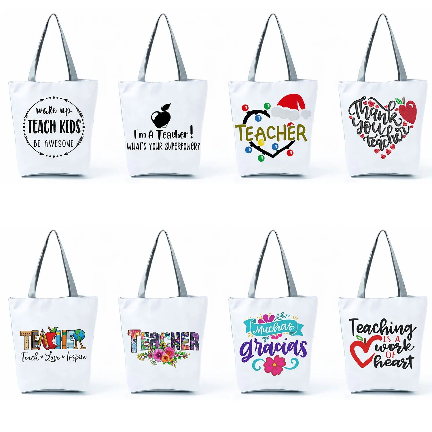 Eco Friendly School Teacher Gift Tote Bag Women's Shoulder Shopper Bag
