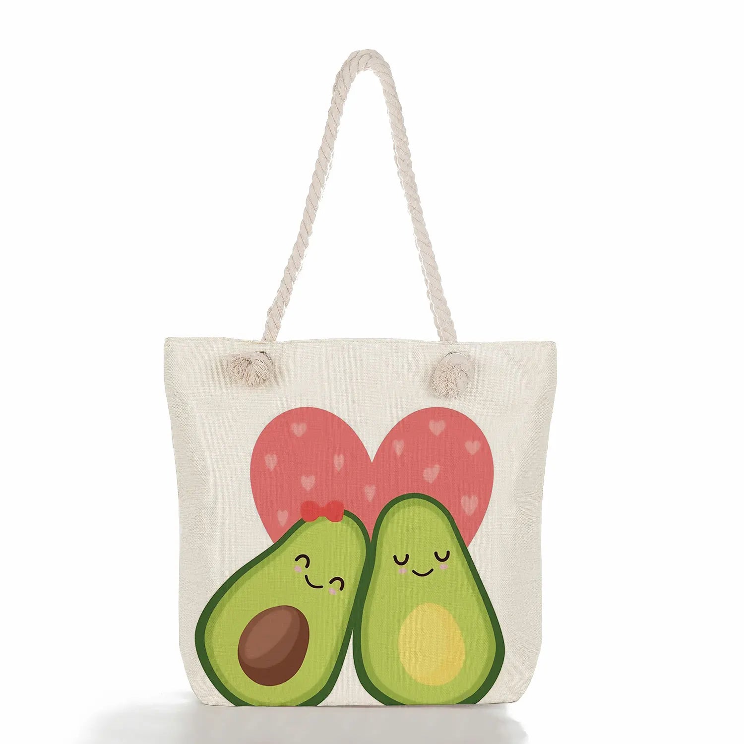 Avocado Print Eco Fruit Shopping Bag High Capacity Yoga Tote Beach Bag