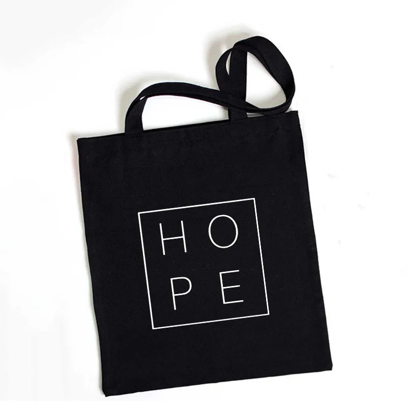 Eco Reusable Girls Handbag Ladies Shopper Bags Canvas Tote Bag Harajuku Graphic