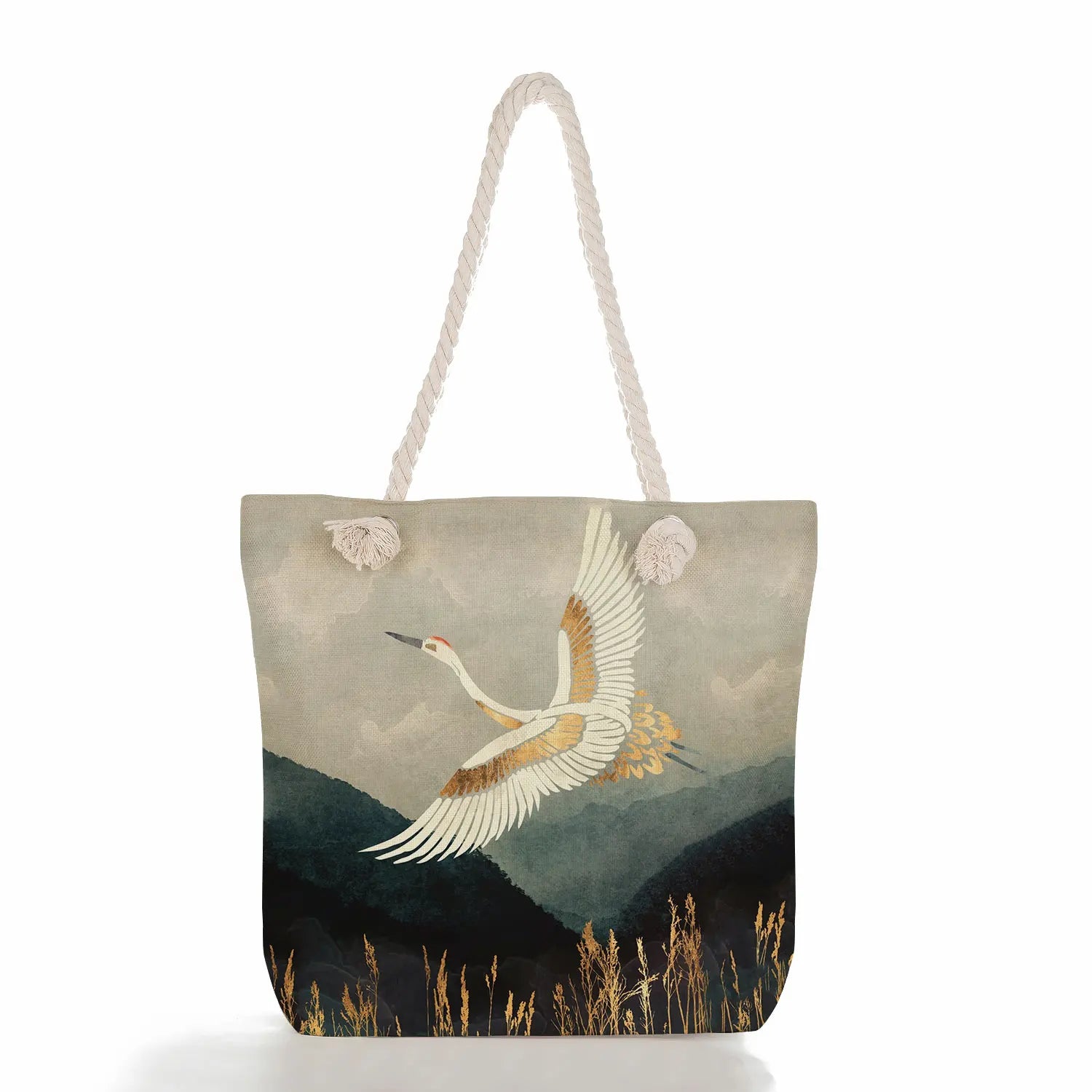 Crane Beach Tote Bag Eco Reusable Shopping Bags