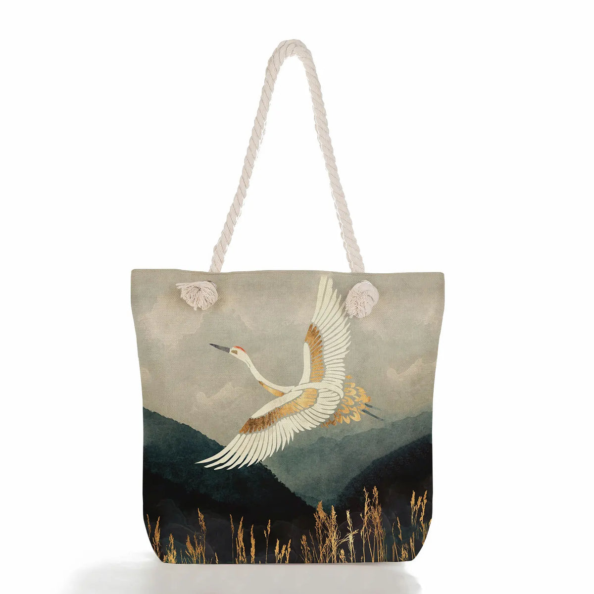Crane Beach Tote Bag Eco Reusable Shopping Bags