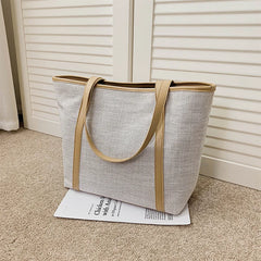 Eco-friendly Canvas Shoulder Bags Women Office Ladies Work Vintage