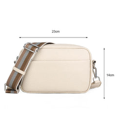 Elagent Leather Shoulder Bag Wide Strap Ladies Crossbody Bags