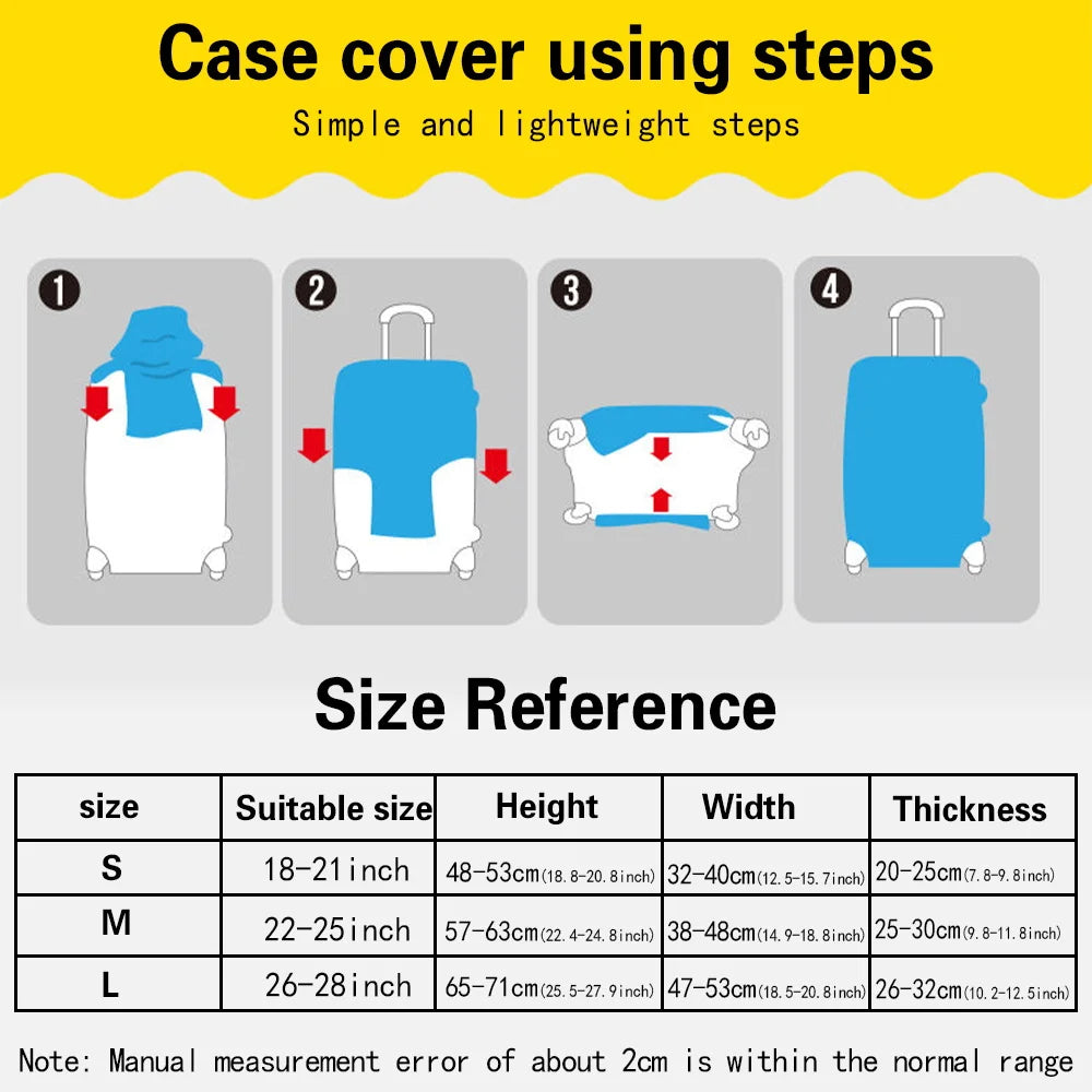 Funny Series Luggage Protector, Traveling Bags Cover for 18-28 Inch Suitcases