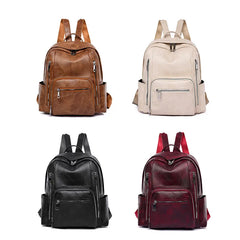 High Female Leather Backpack Shoulder Bag