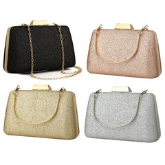 Boho Crossbody Bag Evening Clutch Silver Champagne Handbag Wedding Purse