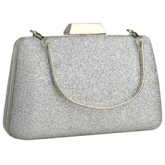 Boho Crossbody Bag Evening Clutch Silver Champagne Handbag Wedding Purse