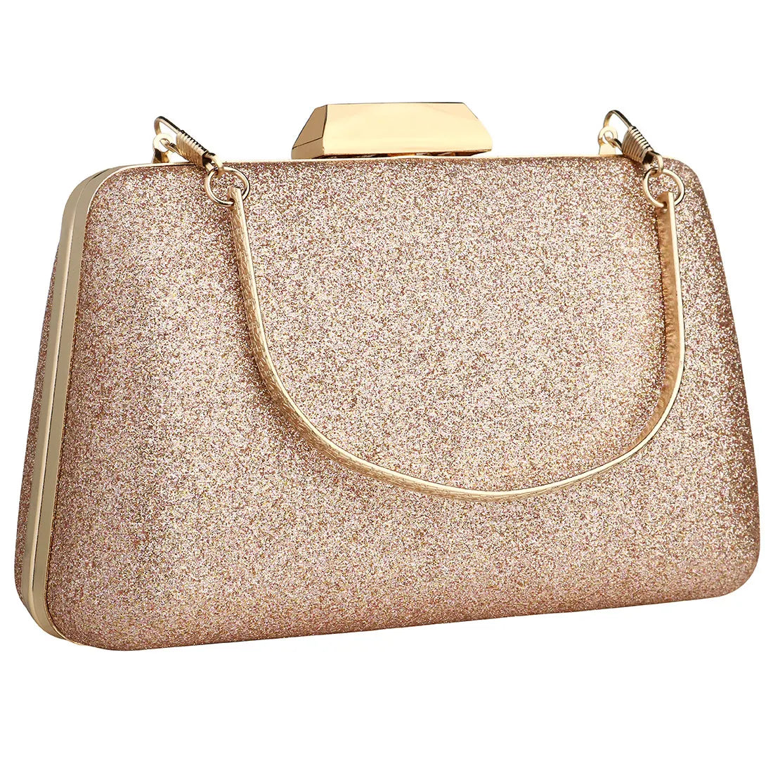 Boho Crossbody Bag Evening Clutch Silver Champagne Handbag Wedding Purse