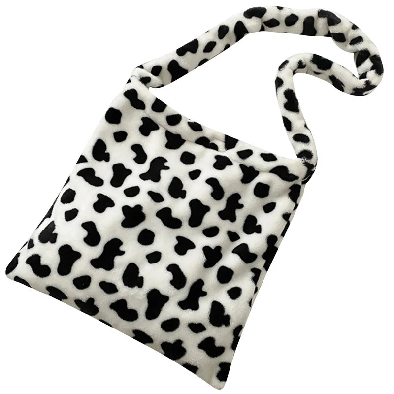 Cow Pattern Tote Handbag Shoulder Bag Large Capacity