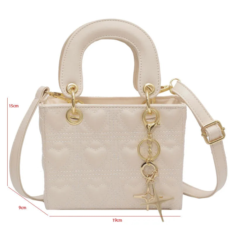 Women's Square Tote Bag High PU Leather Handbag