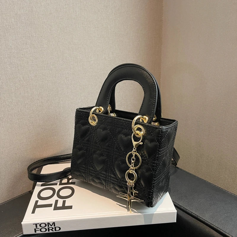 Women's Square Tote Bag High PU Leather Handbag