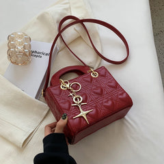 Women's Square Tote Bag High PU Leather Handbag