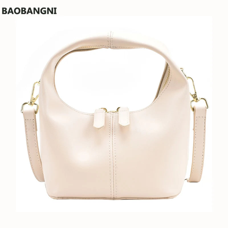 Women's PU Leather Tote Bucket Bag