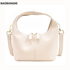 Women's PU Leather Tote Bucket Bag