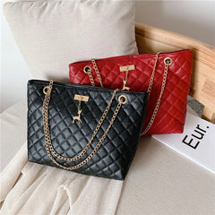 Lady Diamond Lattice Handbag Large Capacity Crossbody Bags Chain Totes