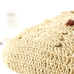 Summer Theme Party Straw Bag Flap Top Handle Handbag Backpack