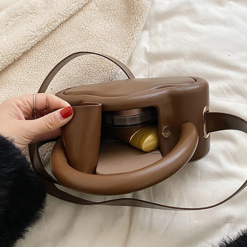 Small Saddle Pouch Bag Evening Clutch Handbag Purse