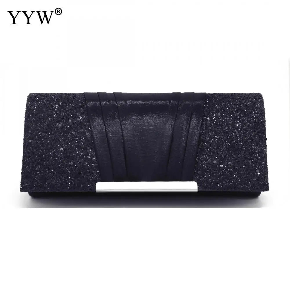 Women Clutch Bag Sequin Patchwork Handbag Shoulder Glitter Evening Purse