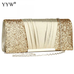 Women Clutch Bag Sequin Patchwork Handbag Shoulder Glitter Evening Purse