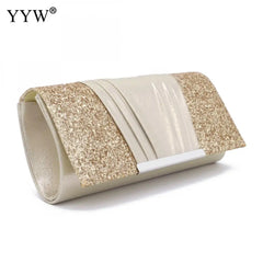 Women Clutch Bag Sequin Patchwork Handbag Shoulder Glitter Evening Purse