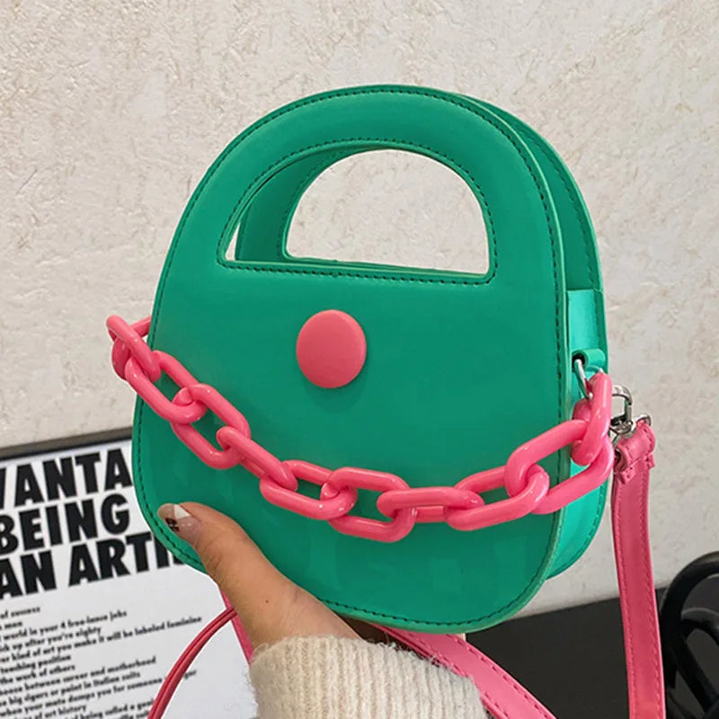 Women PU Leather Chain Handbag Small Wrist Bag Shoulder Bags