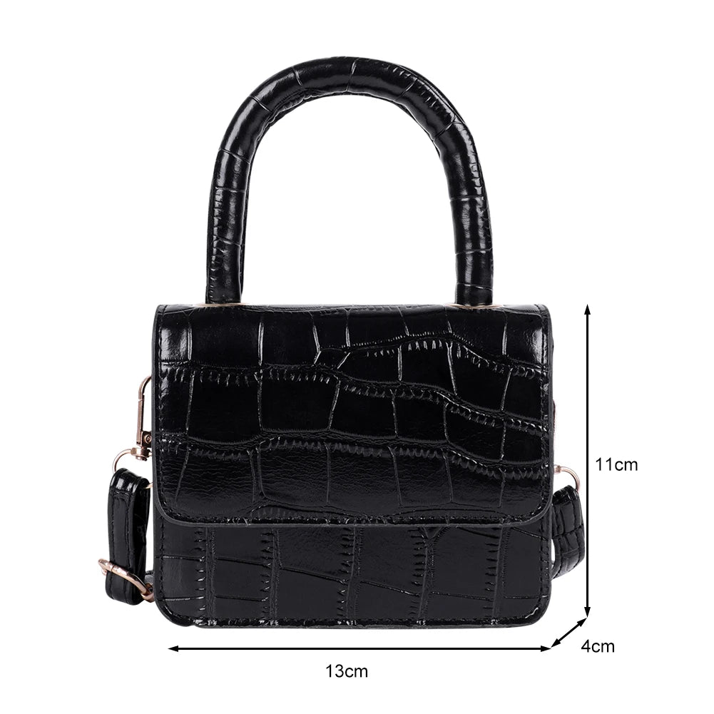 Women PU Leather Mini Shoulder Handbags Pure Flap Messenger Crossbody Bags