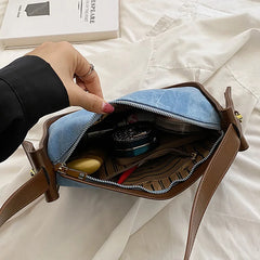 Women Soft PU Leather Hobos Shoulder Bag Brown