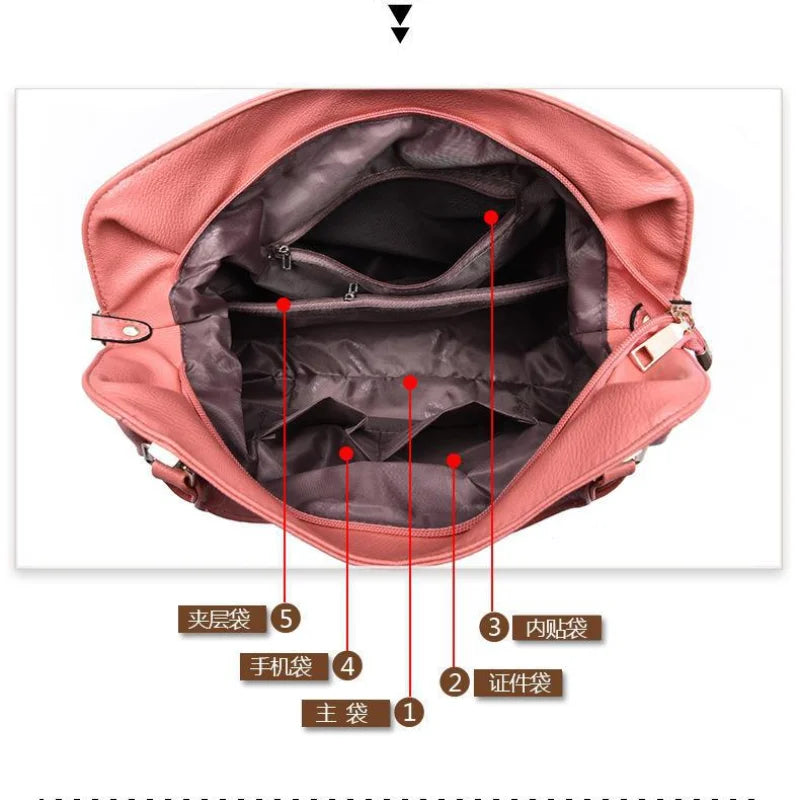 Fashionable Women's Handbag for Fall/winter High-capacity