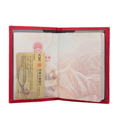 Litchi Grain Passport Holder Soft PU Leather Cover